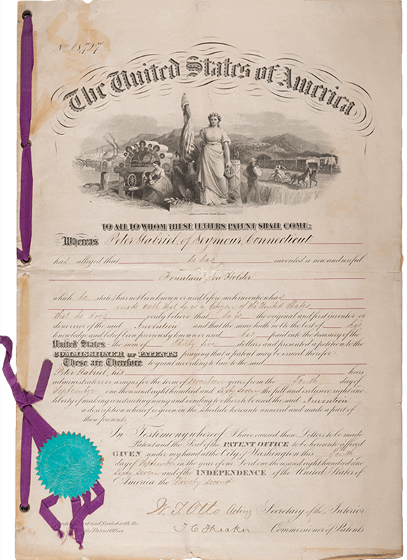 1867 Patent document design